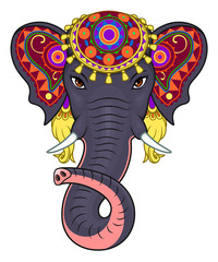 Obraz premium Indian elephant face