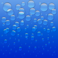 Blue bubble background. Vector illustration for poster or banner