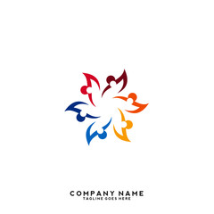Fototapeta premium Creative people logo design template