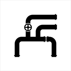 Pipe Icon, Pipe Fitting Icon, Water, Gas, Oil Pipeline, Plumbing Work