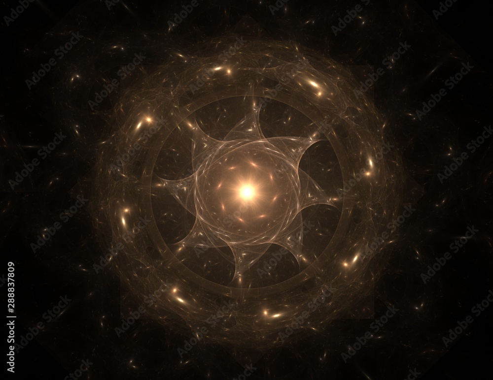Poster abstract fractal background - computer-generated image. digital art. converging toward the center of
