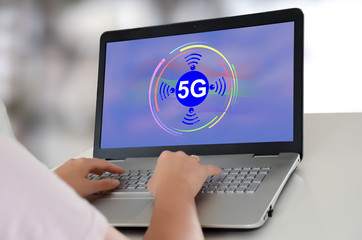 5g concept on a laptop