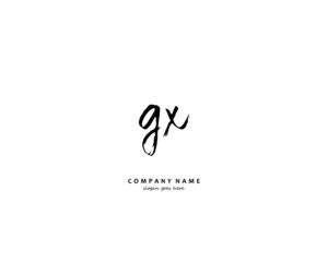 GX Initial letter logo template vector