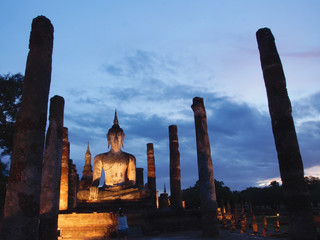 SUKHOTHAI Wat Mahathat Temple Sukhothai Historical Park.