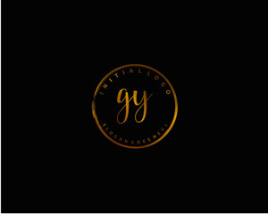 Fototapeta premium GY Initial letter logo template vector