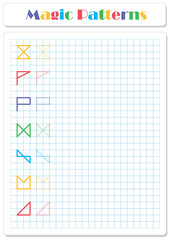 Continue the pattern with crayons or felt-tip pens