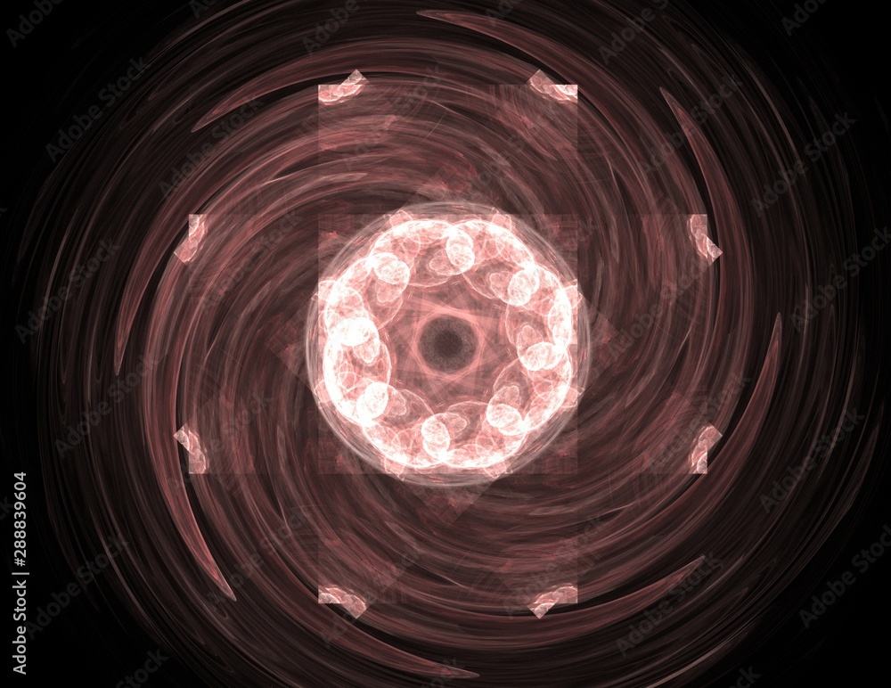 Poster abstract fractal background - computer-generated image. digital art. converging toward the center of