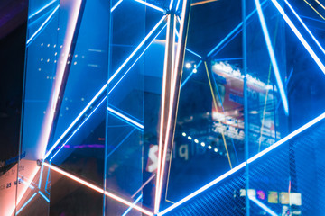 Neon lights at night