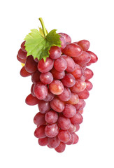 Bunch of fresh ripe juicy grapes isolated on white