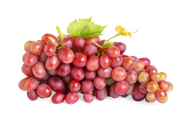 Bunch of fresh ripe juicy grapes isolated on white