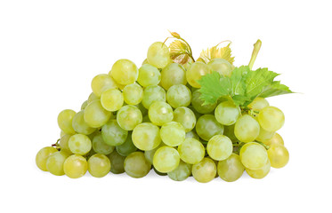 Bunch of fresh ripe juicy grapes isolated on white