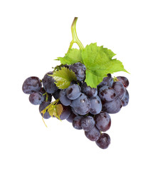 Bunch of fresh ripe juicy grapes isolated on white