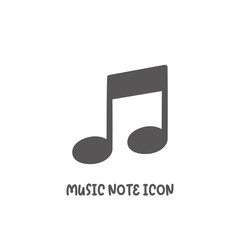 Music note icon simple flat style vector illustration.