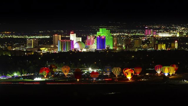 Great Reno Balloon Race Glow Show 2019 Time Lapse.