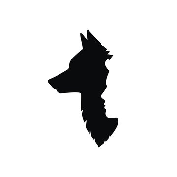 Wolf Face Silhouette Photos Royalty Free Images Graphics Vectors Videos Adobe Stock