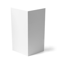 folded leaflet white blank paper template book