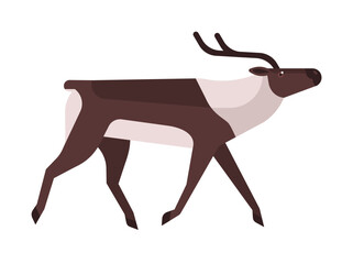 Majestic deer, reindeer flat vector illustration © Good Studio