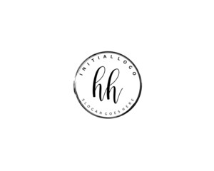 HH Initial letter logo template vector