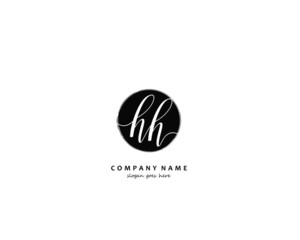 HH Initial letter logo template vector