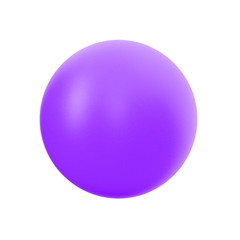 3d magenta metallic sphere in studio environment,   on white background 3d illustration