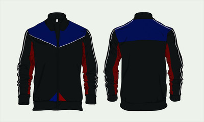 Varsity sports jacket template design vector mockup © Ronillo