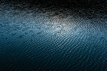Lake water waves texture blue tones as background