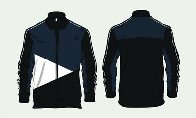 Varsity sports jacket template design vector mockup © Ronillo