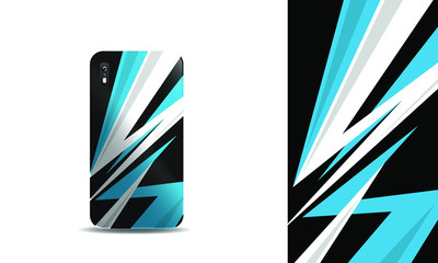 sporty abstract phone cover design template