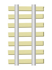 fragment of railroad track