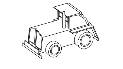 line art of coloring book for children