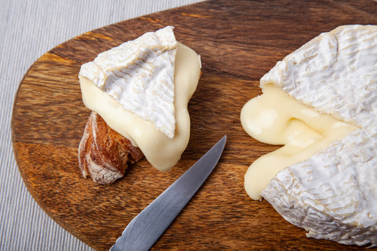 french cheese camembert with a toast