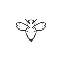 Bee Logo Template vector icon illustration design 