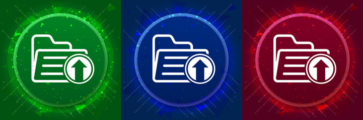 Upload files icon elegant modern design abstract buttons set illustration