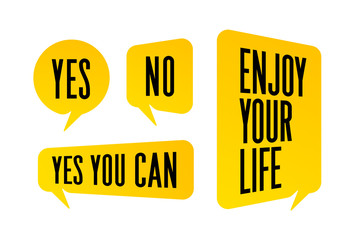 Speech Bubble. Set of colorful cloud talk speech bubble