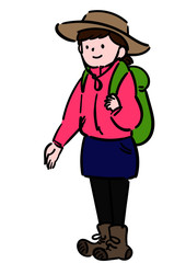 登山＿山ガール