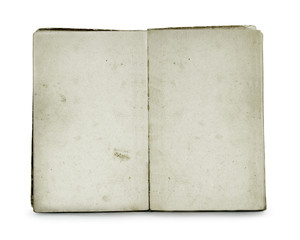  old book on the white background with clipping path