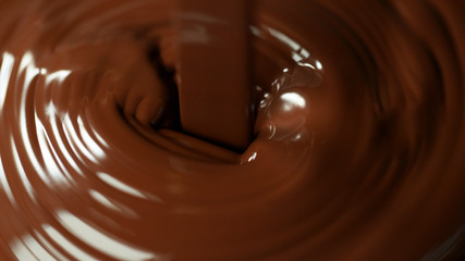 Detail of molten hot chocolate pouring