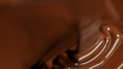 Detail of molten hot chocolate pouring