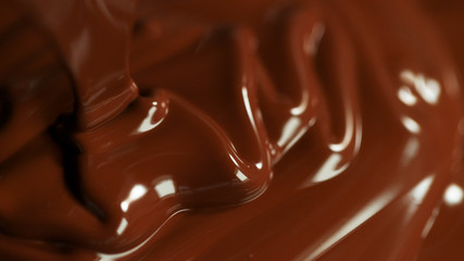 Detail of molten hot chocolate pouring