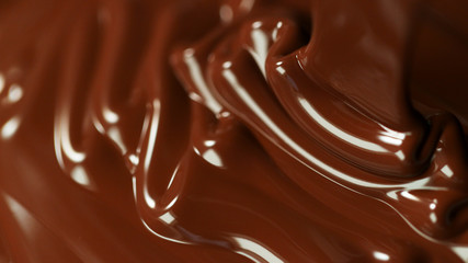 Detail of molten hot chocolate pouring