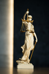 Obraz premium Law and Justice symbols concept, Lawyers modern office