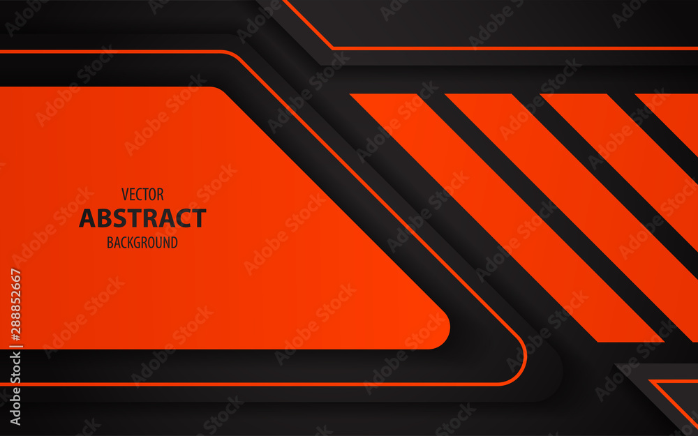 Aufkleber abstract light metallic orange overlapping layer background. technology style concept vector design 