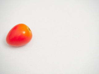 Fresh cherry tomatoes on white background