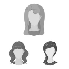 Vector illustration of character and profile symbol. Collection of character and dummy vector icon for stock.