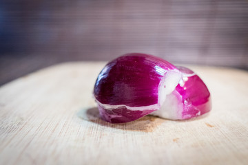 red onion cutted in half