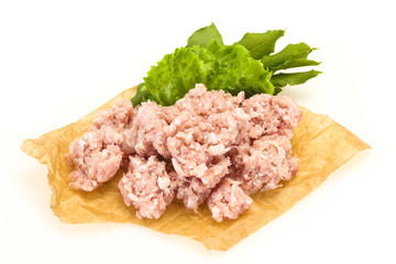 Homemade pork minced meat for cooking