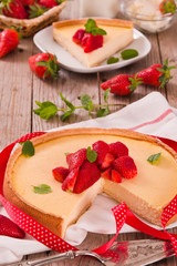 Strawberry cheesecake. 
