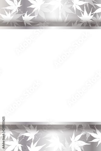 ベクターイラスト背景素材 秋のイメージ 紅葉 落ち葉 モミジ 椛 コピースペース 無料 フリーサイズ Wall Mural Tomo00