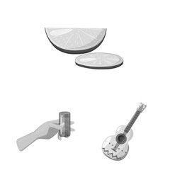 Vector design of fajita and fiesta icon. Collection of fajita and celebration stock symbol for web.