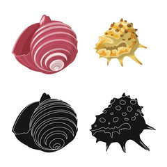 Isolated object of animal and decoration logo. Set of animal and ocean stock symbol for web.